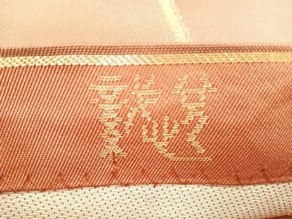 平和屋着物◎織物一筋名門　織悦　全通柄　本袋帯　吉祥花文　金糸　正絹　逸品　CAAZ7330nb
