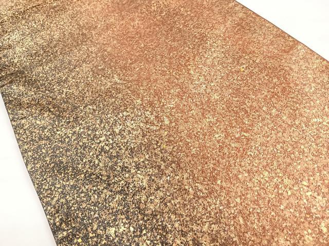 平和屋着物◎六通柄袋帯　霞文　金彩　正絹　逸品　CAAZ7377nb