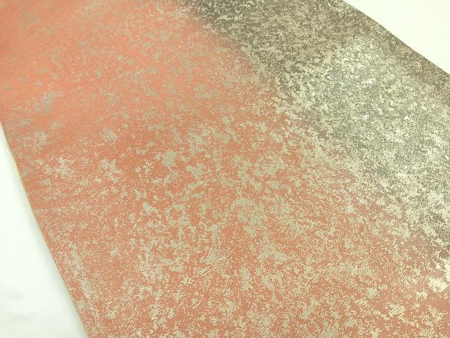平和屋着物◎六通柄袋帯　霞文　引箔　正絹　逸品　CAAZ7383nb