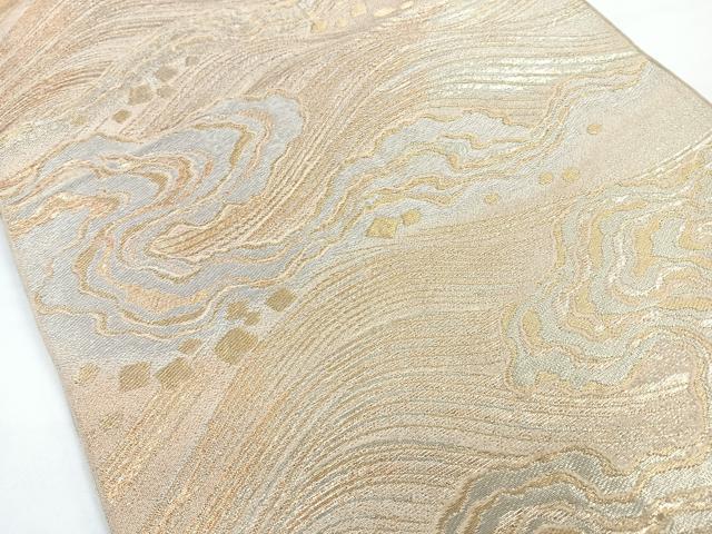 平和屋着物◎六通柄　本袋帯　立波箔散らし文　金糸　正絹　逸品　CAAZ7435nb