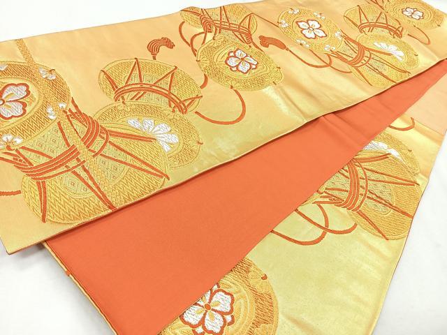 平和屋着物◎六通柄袋帯　花鼓文　金銀糸　正絹　逸品　CAAZ7531nb