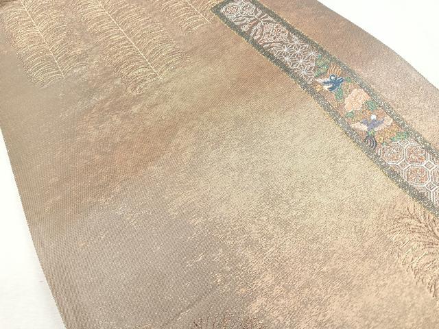 平和屋着物◎六通柄袋帯　正殿松の間　衛立　金銀糸　引箔　正絹　逸品　CAAZ7537nb