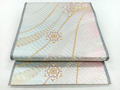 平和屋着物◎六通柄袋帯　正倉院花文　金銀糸　正絹　逸品　CAAZ7558nb