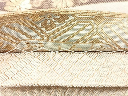 平和屋着物◎佐賀錦　六通柄袋帯　鳳凰花文　金糸　正絹　逸品　CAAZ7563nb