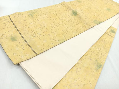 平和屋着物◎六通柄袋帯 霞文 銀糸 引箔 正絹 逸品 CAAZ7596nb
