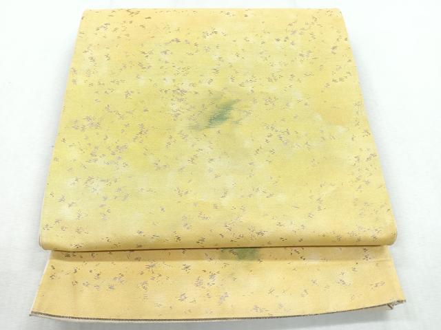 平和屋着物◎六通柄袋帯 霞文 銀糸 引箔 正絹 逸品 CAAZ7596nb
