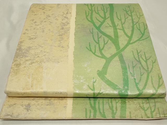 平和屋着物◎六通柄 京袋帯 樹林文 正絹 逸品 CAAZ7630in