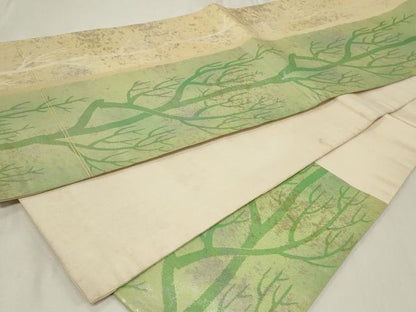 平和屋着物◎六通柄 京袋帯 樹林文 正絹 逸品 CAAZ7630in