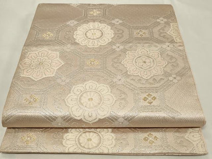 平和屋着物◎全通柄 本袋帯 蜀江正倉院花文 金銀糸 正絹 逸品 CAAZ7643in