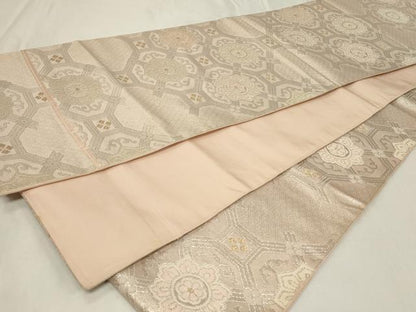 平和屋着物◎全通柄 本袋帯 蜀江正倉院花文 金銀糸 正絹 逸品 CAAZ7643in