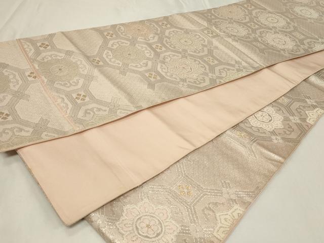 平和屋着物◎全通柄 本袋帯 蜀江正倉院花文 金銀糸 正絹 逸品 CAAZ7643in