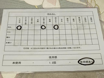 平和屋着物◎六通柄袋帯　唐織　舞蝶文　金銀糸　正絹　逸品　CAAZ7675in