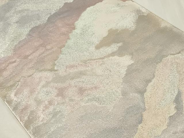 平和屋着物◎西陣　六通柄袋帯　雲源　銀糸　正絹　逸品　CAAZ7686in