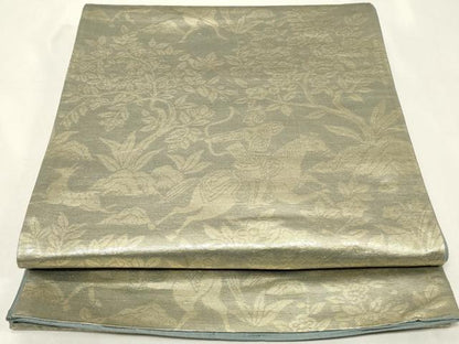 平和屋着物◎六通柄袋帯　狩猟文　金糸　正絹　逸品　CAAZ7701in