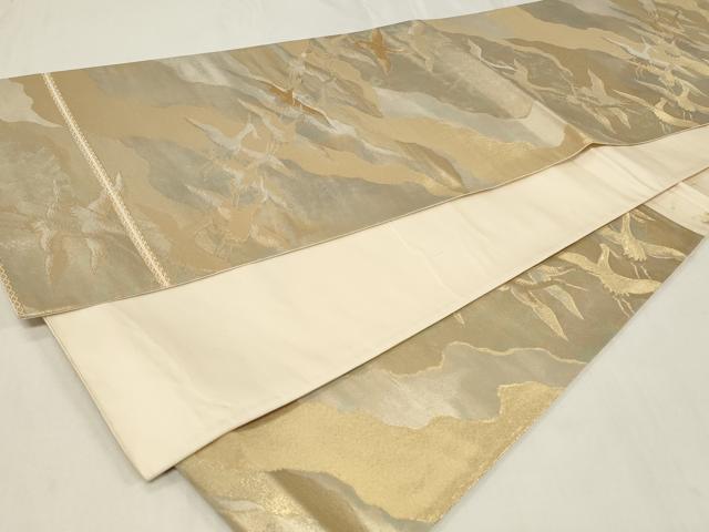 平和屋着物◎西陣 六通柄袋帯 飛鶴文 金糸 正絹 逸品 CAAZ7724in