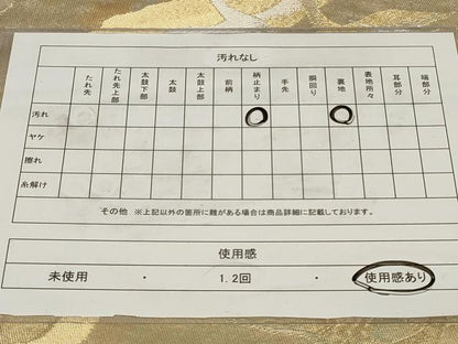 平和屋着物◎西陣 六通柄袋帯 飛鶴文 金糸 正絹 逸品 CAAZ7724in