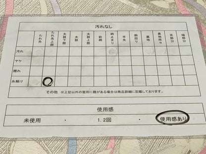 平和屋着物◎六通柄袋帯 唐織 束ね熨斗舞蝶文 銀糸 正絹 逸品 CAAZ7731in