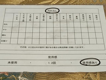 平和屋着物◎六通柄袋帯　唐織　草花丸文　金糸　正絹　逸品　CAAZ7739in