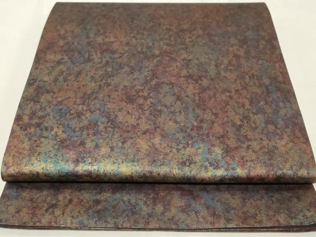 平和屋着物◎六通柄袋帯　霞文　引箔　正絹　逸品　CAAZ7754in