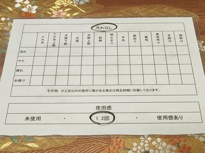 平和屋着物◎西陣　舞鶴謹製　六通柄袋帯　唐織　海辺御所車紋　金糸　正絹　逸品　CAAZ7759in