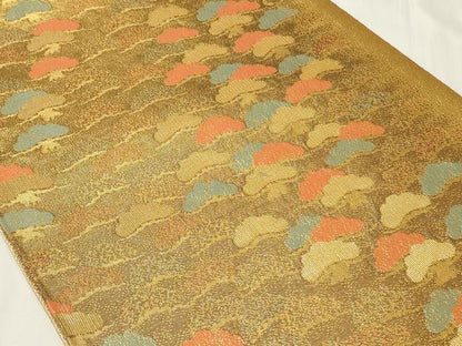 平和屋着物◎工芸佐賀錦　六通柄袋帯　松づくし　金糸　正絹　逸品　CAAZ7763in
