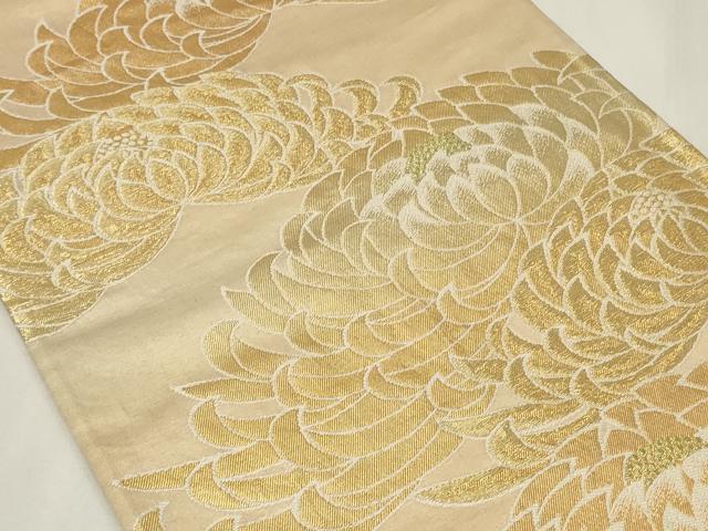 平和屋着物◎六通柄袋帯　草花文　金糸　正絹　逸品　CAAZ7804in