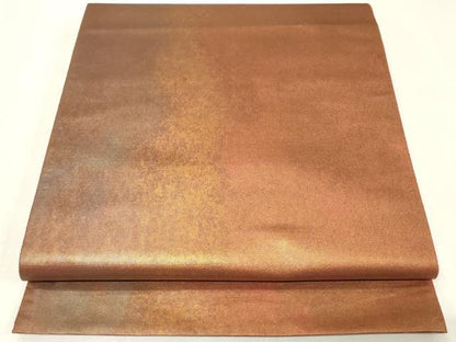 平和屋着物◎六通柄袋帯 霞文 彩紅シルク箔 正絹 逸品 CAAZ7947in