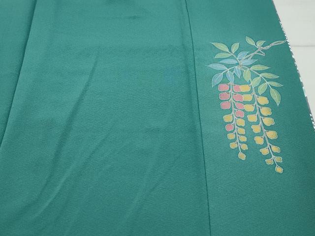 平和屋着物●十日町友禅作家　松雨　訪問着　花鳥文　金彩　正絹　逸品　AABF0561fy 平和屋着物○十日町友禅作家 松雨 訪問着 花鳥文 金彩 正絹 逸品