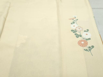 平和屋着物●訪問着 総刺繍 草花文 金糸 正絹 逸品 CAAZ8011vf