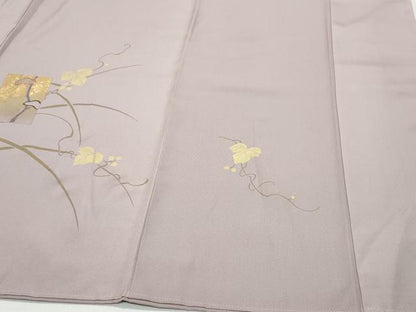 平和屋着物●訪問着　竹屋町刺繍　色紙休み鳥花唐草文　金彩　正絹　逸品　CAAZ8018vf