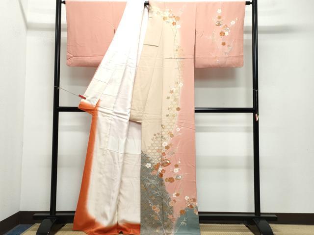 平和屋着物●訪問着 貝合わせ草花文 金彩 正絹 逸品 CAAZ8023vf