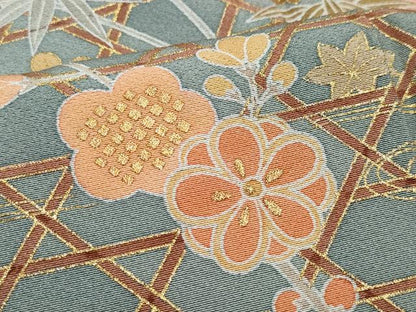 平和屋着物●訪問着 貝合わせ草花文 金彩 正絹 逸品 CAAZ8023vf