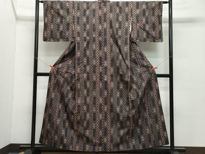 平和屋着物●上質な紬　吉祥間道　正絹　逸品　CAAZ8030vf