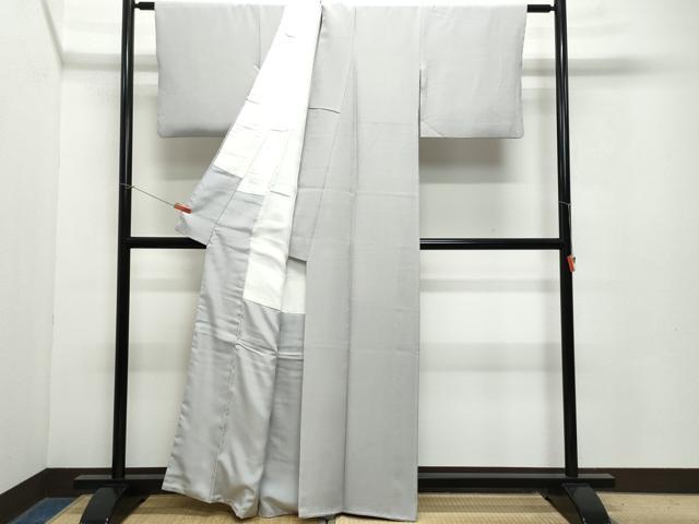 平和屋着物●上質な色無地 牡丹鼠色 正絹 逸品 CAAZ8039vf