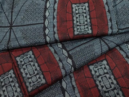 平和屋着物●本場大島紬　割り込み絣　吉祥文　正絹　逸品　CAAZ8049vf