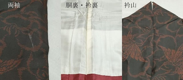 平和屋着物●本場大島紬　花蝶文　正絹　逸品　CAAZ8065vf