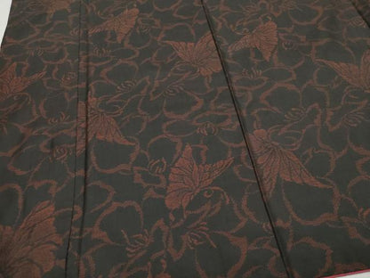 平和屋着物●本場大島紬　花蝶文　正絹　逸品　CAAZ8065vf