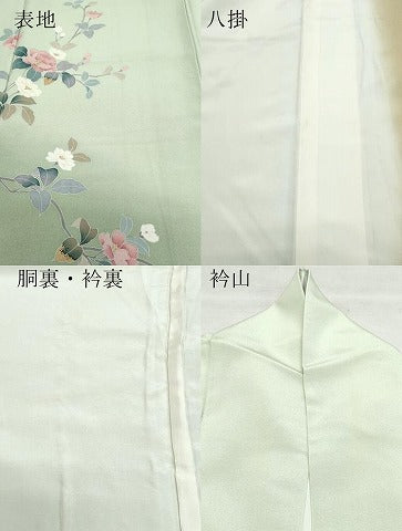 平和屋着物●訪問着　友禅　枝花文　正絹　逸品　CAAZ8069vf