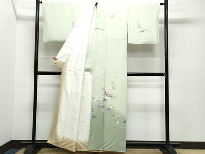 平和屋着物●訪問着　友禅　枝花文　正絹　逸品　CAAZ8069vf