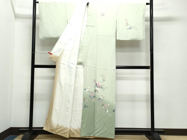 平和屋着物●訪問着　友禅　枝花文　正絹　逸品　CAAZ8069vf