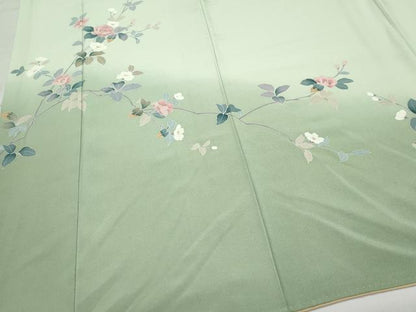 平和屋着物●訪問着　友禅　枝花文　正絹　逸品　CAAZ8069vf