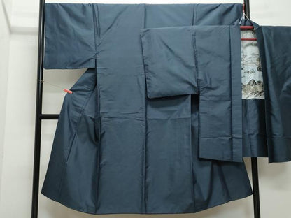 平和屋着物●男性 本場大島紬 アンサンブル 亀甲柄 正絹 逸品 CAAZ8087vf