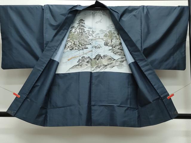 平和屋着物●男性 本場大島紬 アンサンブル 亀甲柄 正絹 逸品 CAAZ8087vf