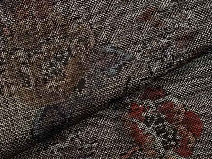 平和屋着物●本場大島紬 9マルキ 枝花文 正絹 逸品 CAAZ8099vf