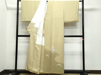 平和屋着物●本加賀友禅作家 梶山伸 訪問着 加賀の彩 枝花文 正絹 逸品 CAAZ8100vf