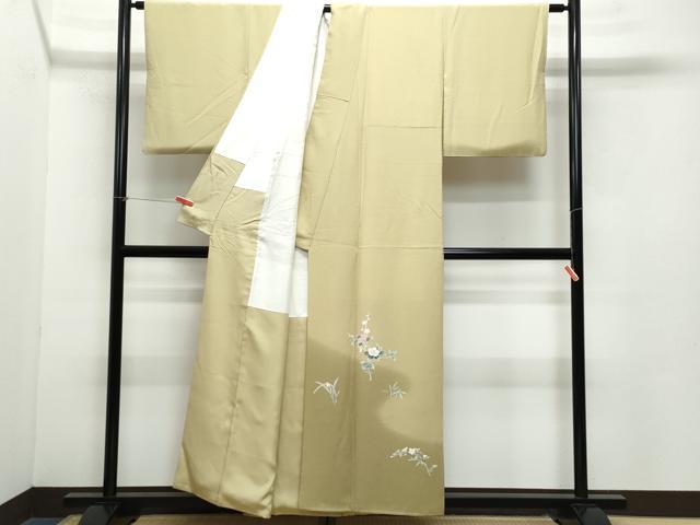 平和屋着物●本加賀友禅作家 梶山伸 訪問着 加賀の彩 枝花文 正絹 逸品 CAAZ8100vf