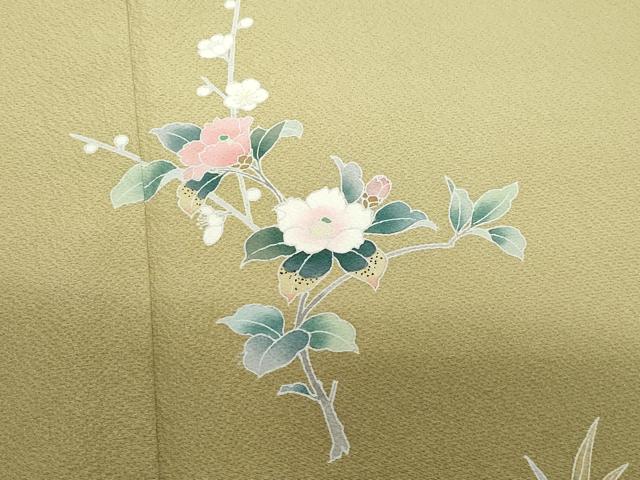 平和屋着物●本加賀友禅作家 梶山伸 訪問着 加賀の彩 枝花文 正絹 逸品 CAAZ8100vf