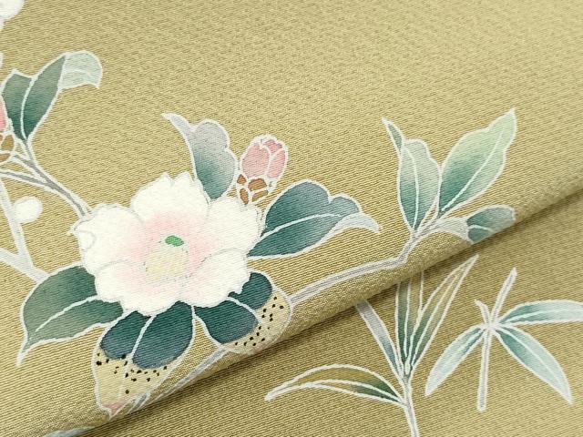 平和屋着物●本加賀友禅作家 梶山伸 訪問着 加賀の彩 枝花文 正絹 逸品 CAAZ8100vf