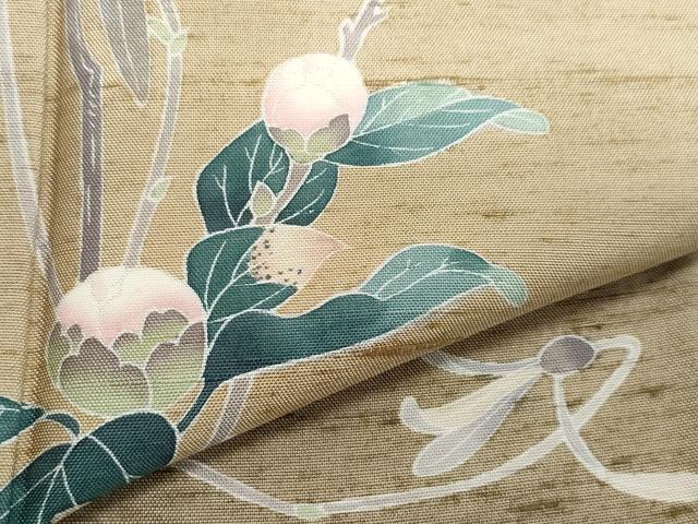 平和屋着物●訪問着　作家物　白山紬　枝花文　正絹　逸品　CAAZ8101vf