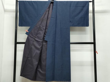 平和屋着物●男性 紬 濃紺色 正絹 逸品 未使用 CAAZ8109vf